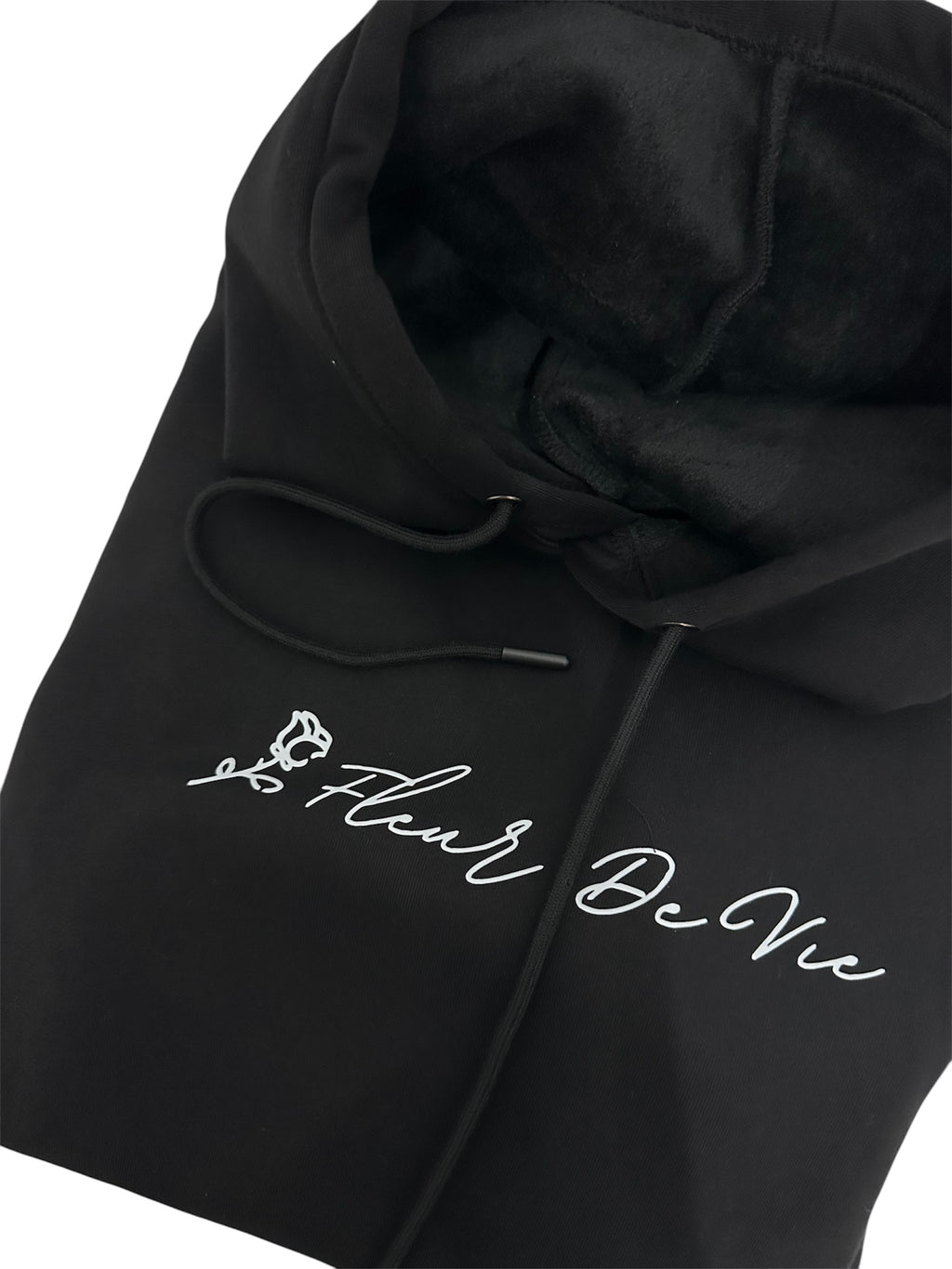 Felpa con cappuccio fleur de vie black