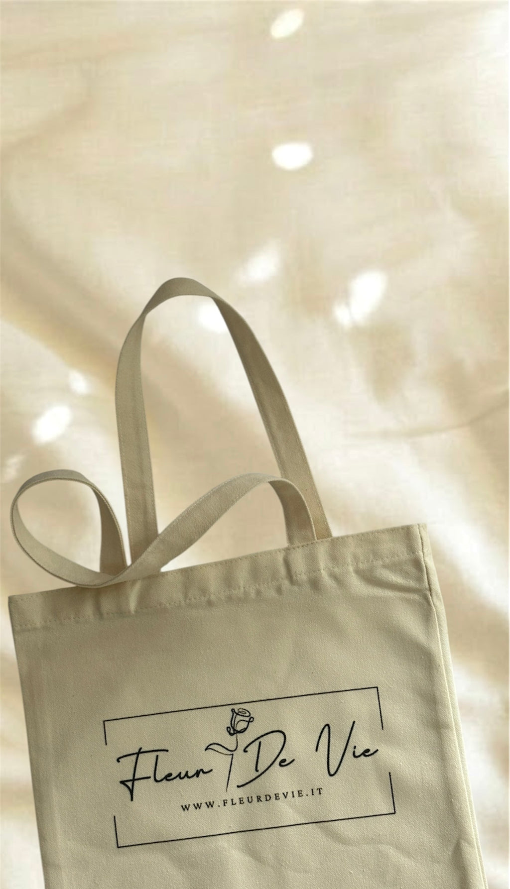 Tote bag in cotone biologico FLEUR DE VIE✨🌹