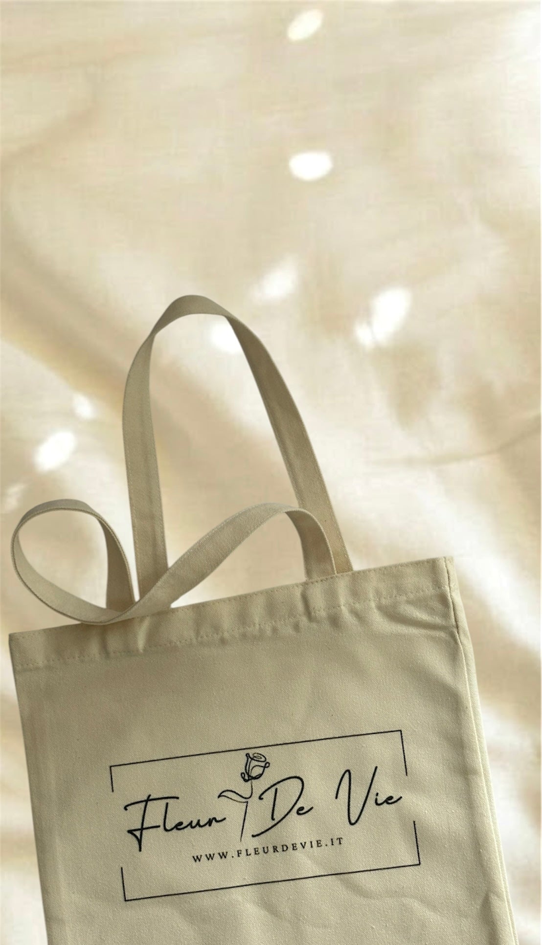 Tote bag in cotone biologico FLEUR DE VIE✨🌹
