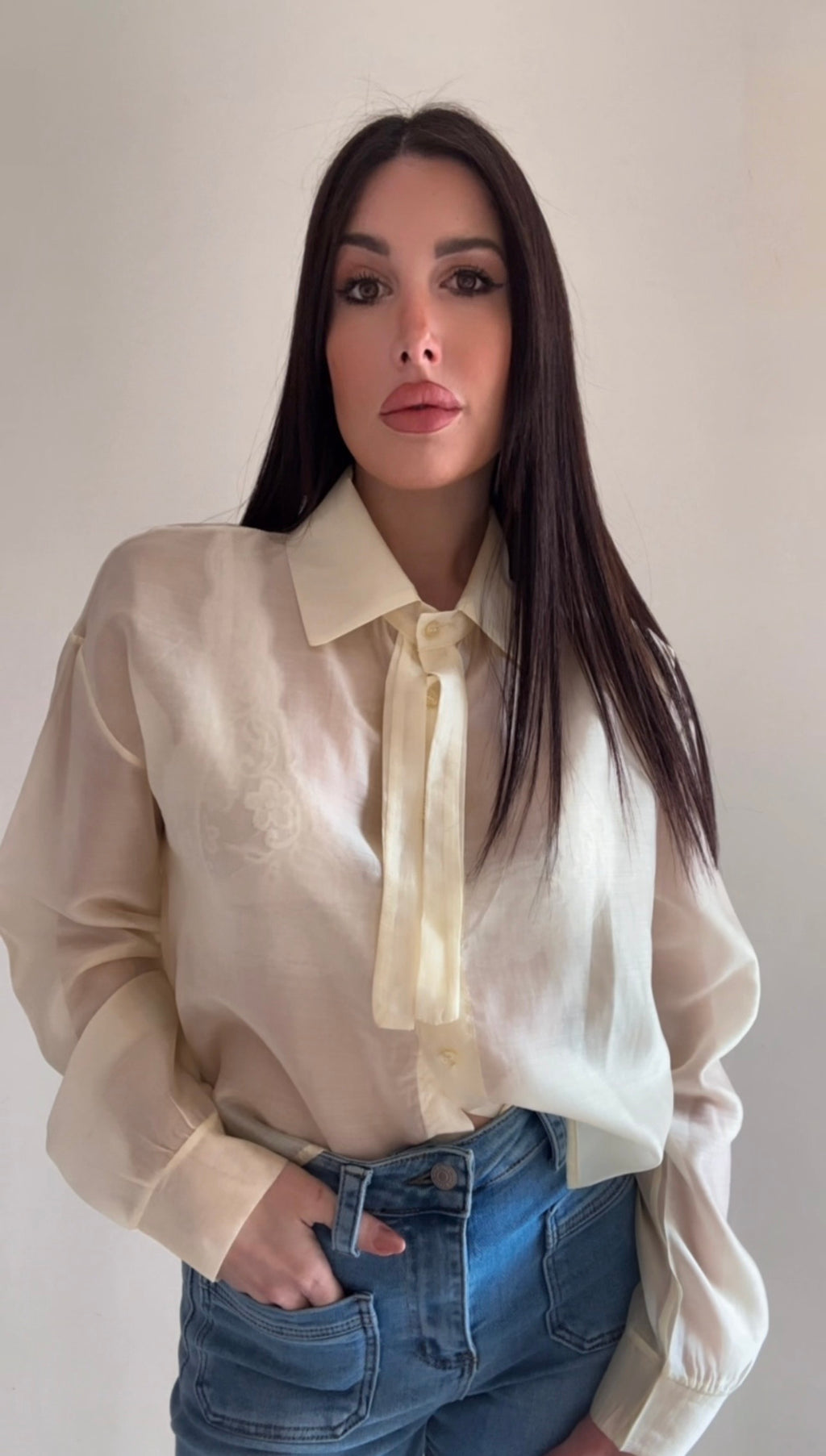 Camicia donna giallo burro chic ✨