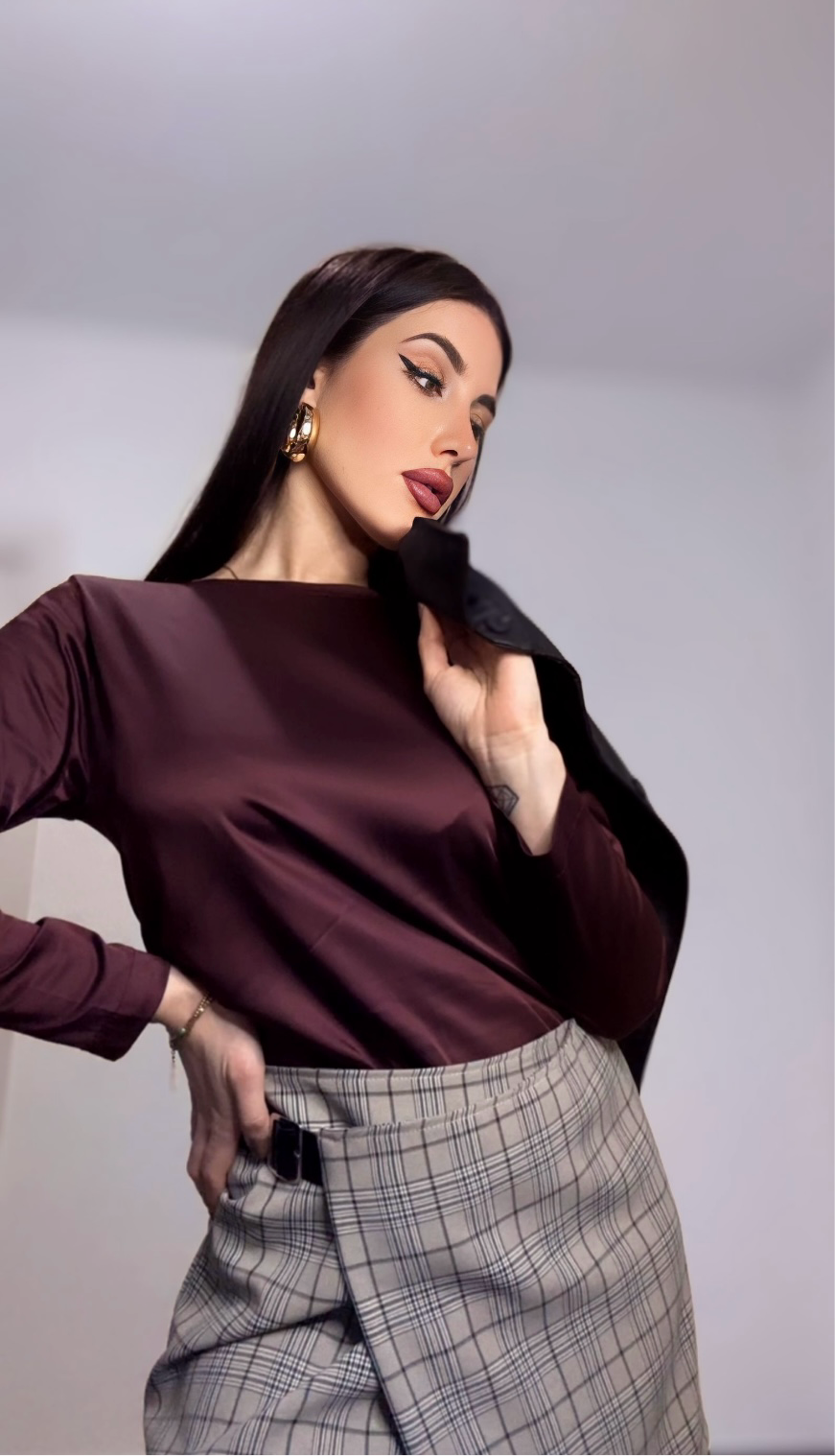 Maglia in Lycra Burgundy