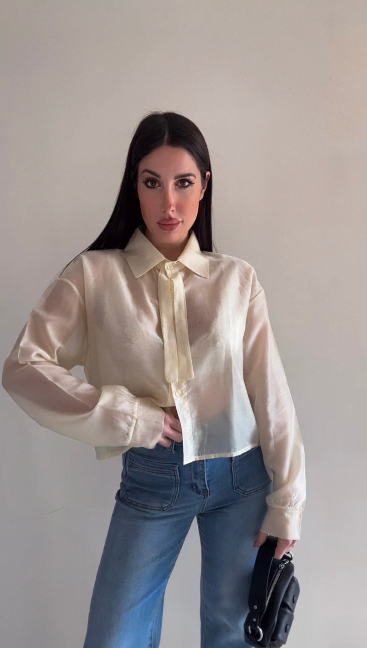 Camicia donna giallo burro chic ✨