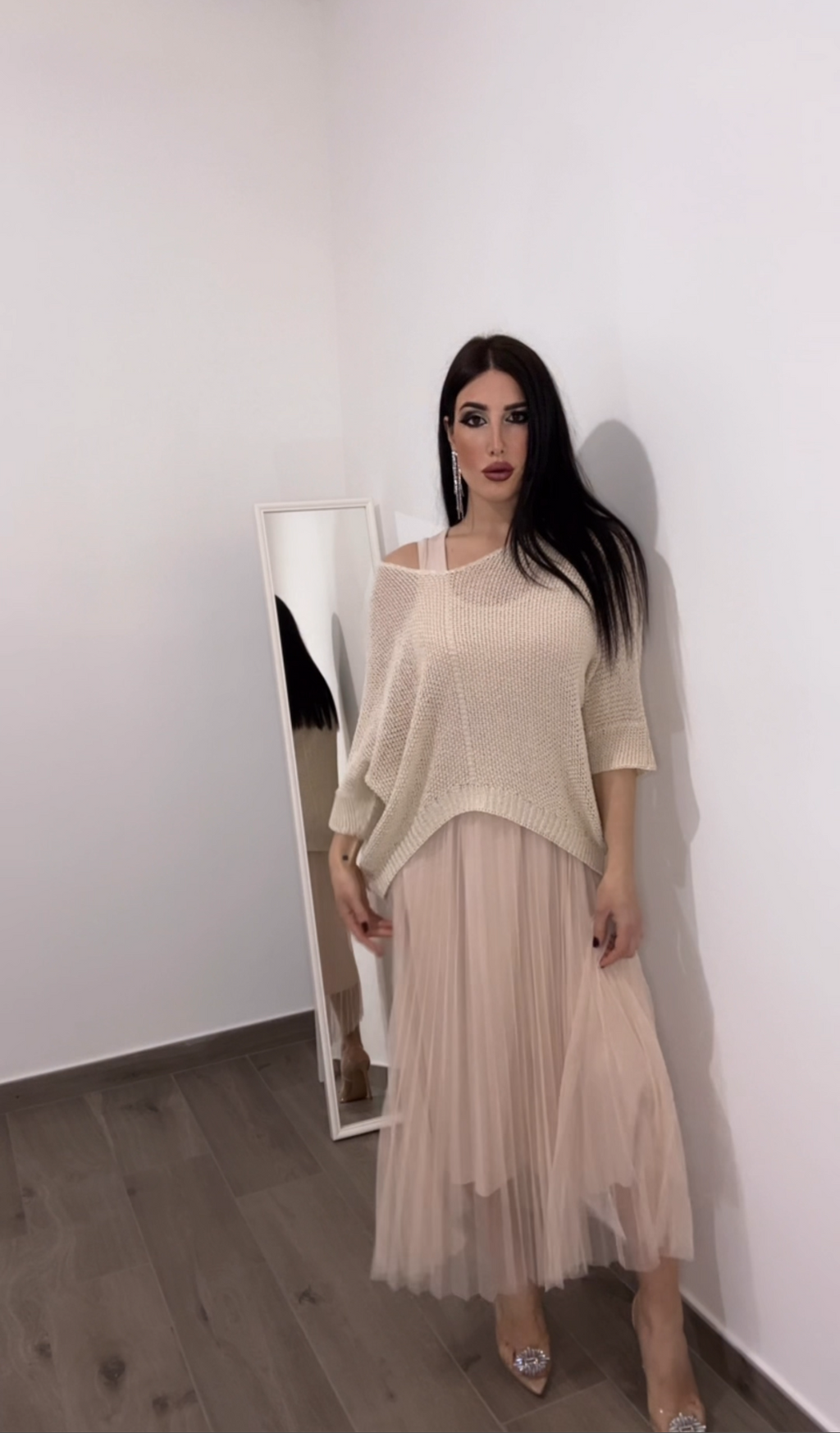 Coordinato donna/ maglia in filo e  vestito