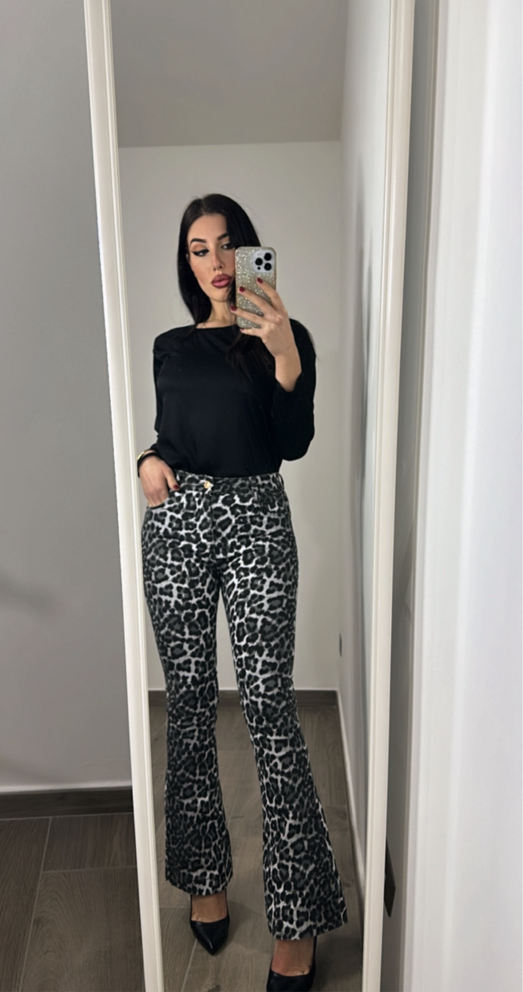 Jeans Flare Animalier