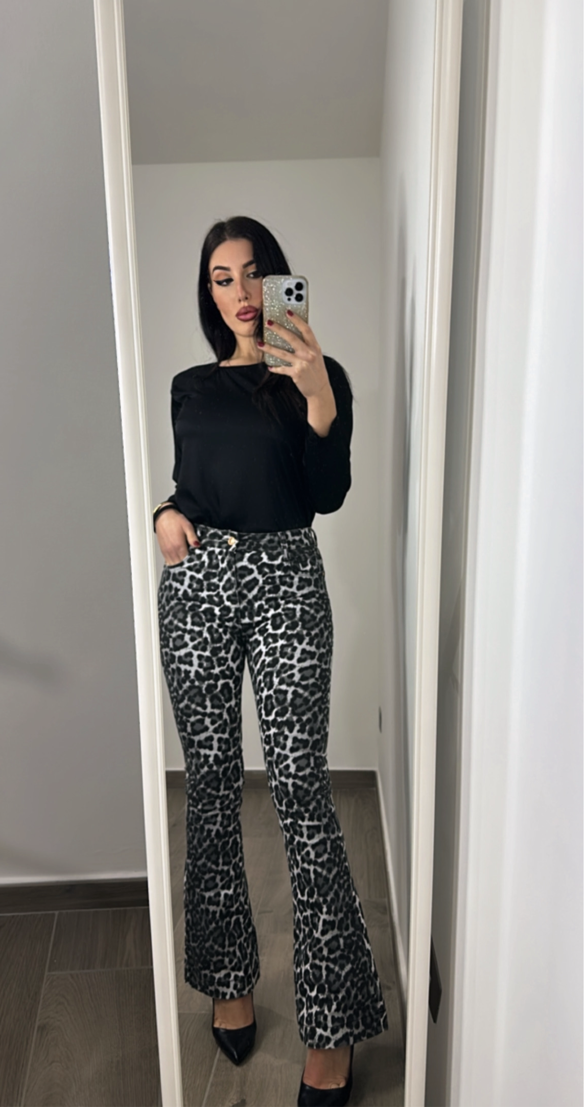 Jeans Flare Animalier