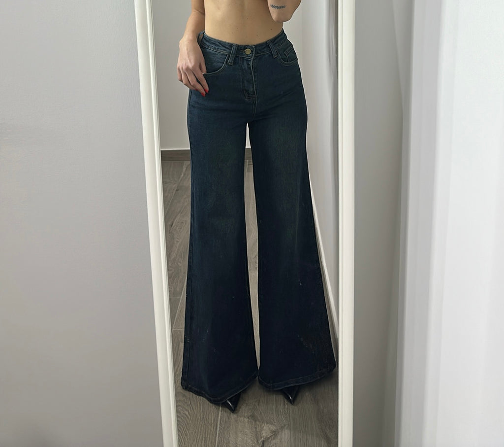 Jeans Wide Leg a vita alta