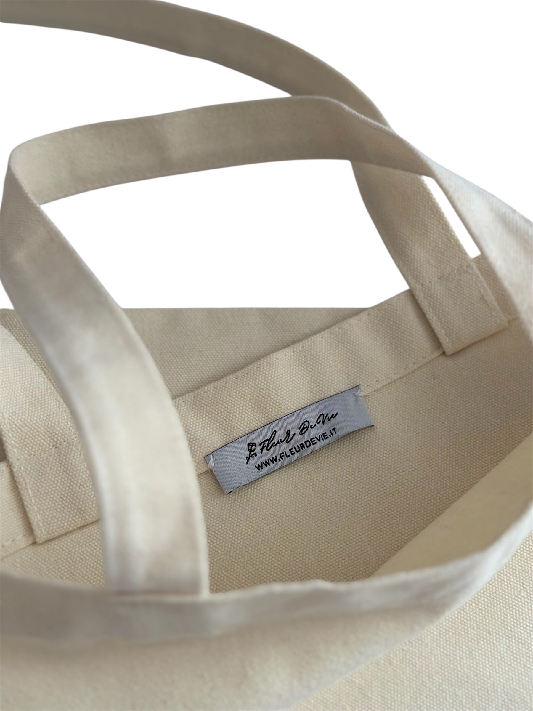 Tote bag in cotone biologico Fleur De Vie✨🌹