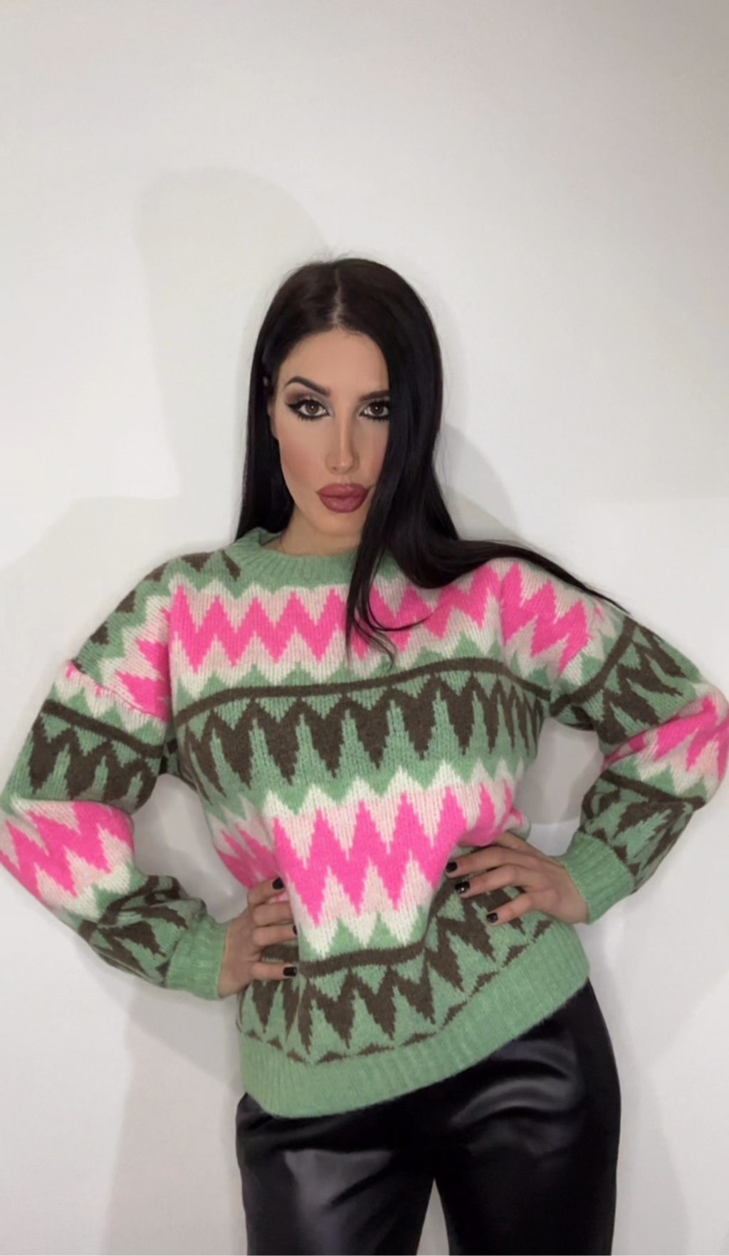 Maglione donna fantasia