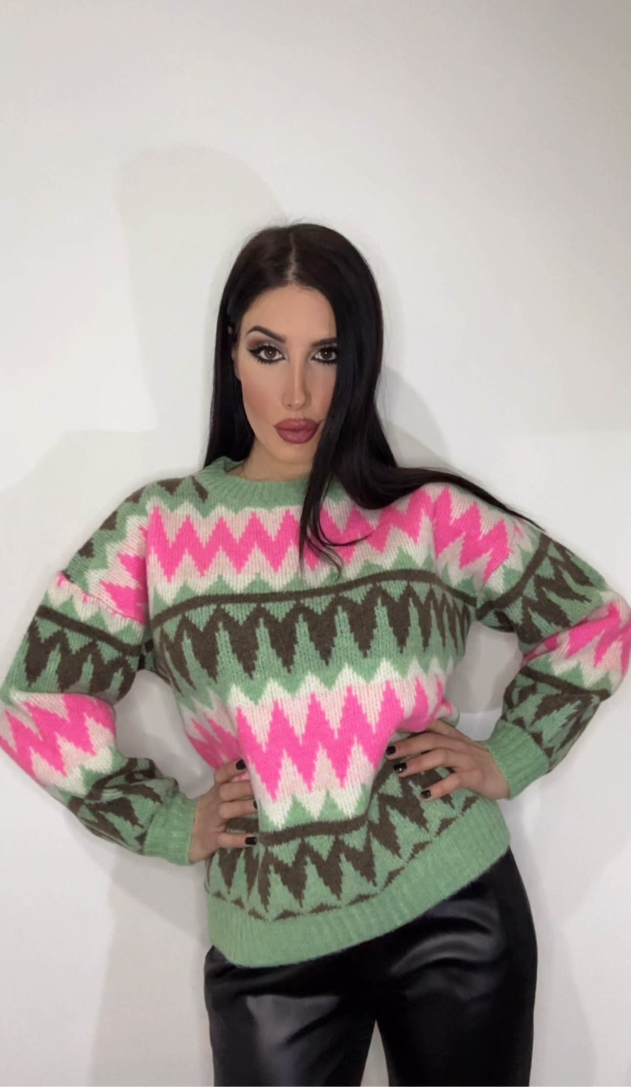 Maglione donna fantasia