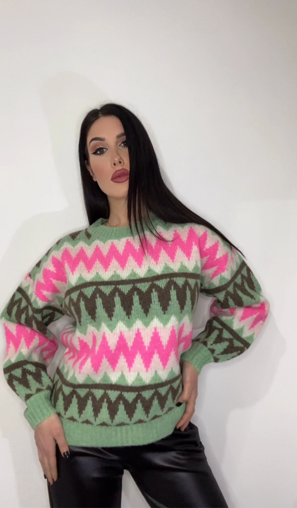 Maglione donna fantasia