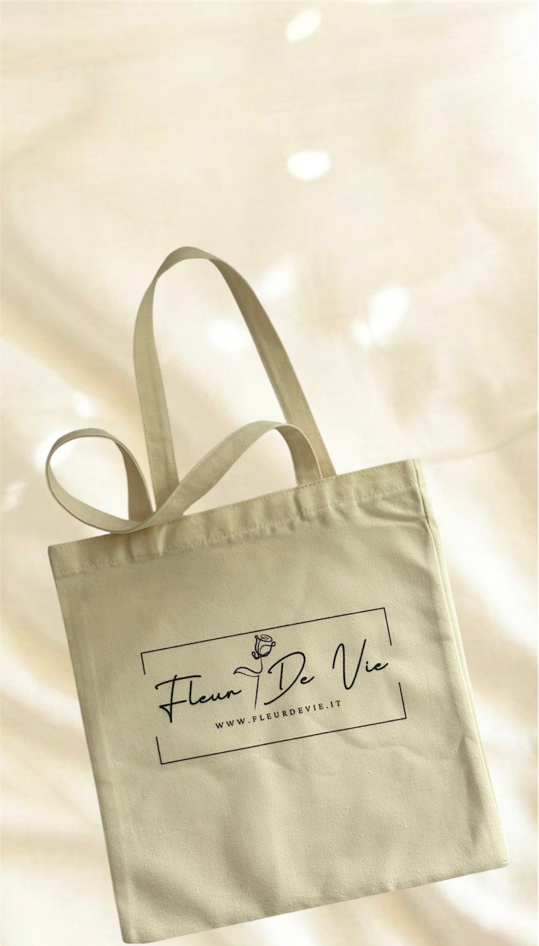 Tote bag in cotone biologico FLEUR DE VIE✨🌹