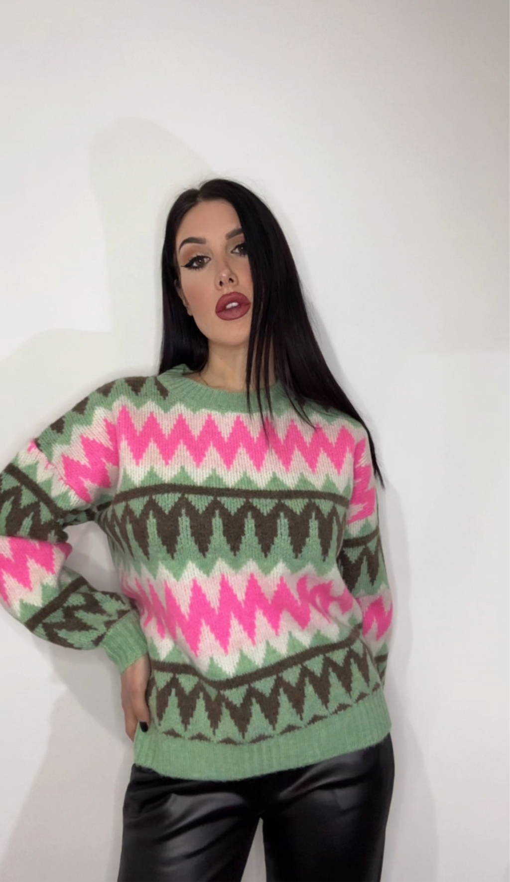 Maglione donna fantasia