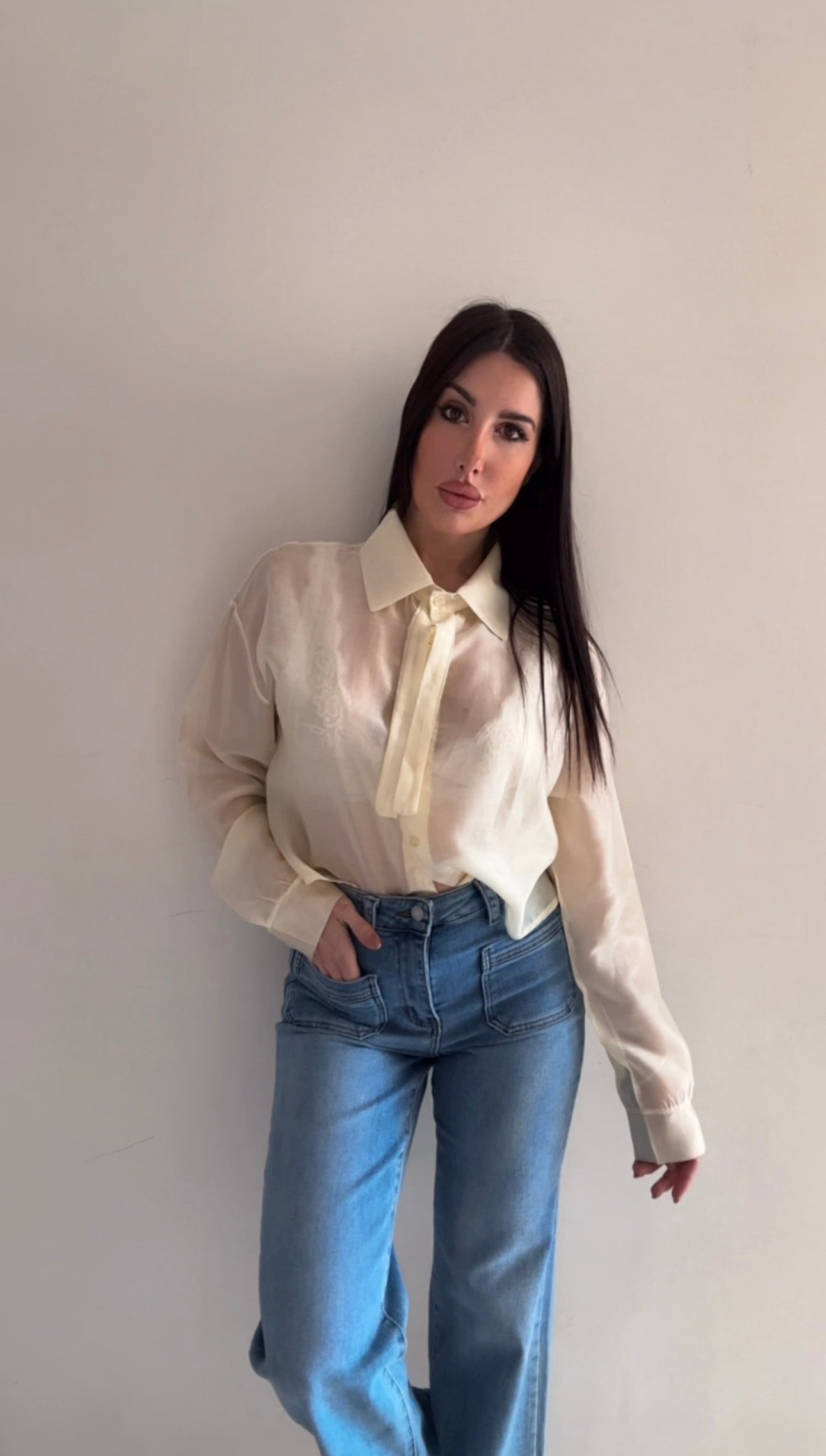 Camicia donna giallo burro chic ✨