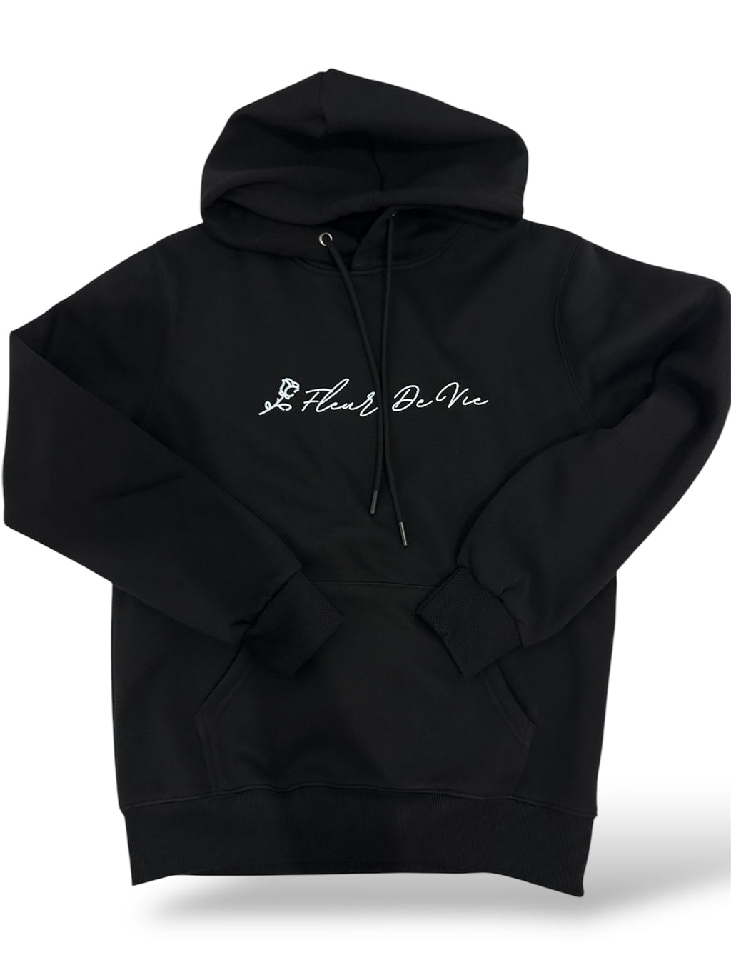 Felpa con cappuccio fleur de vie black