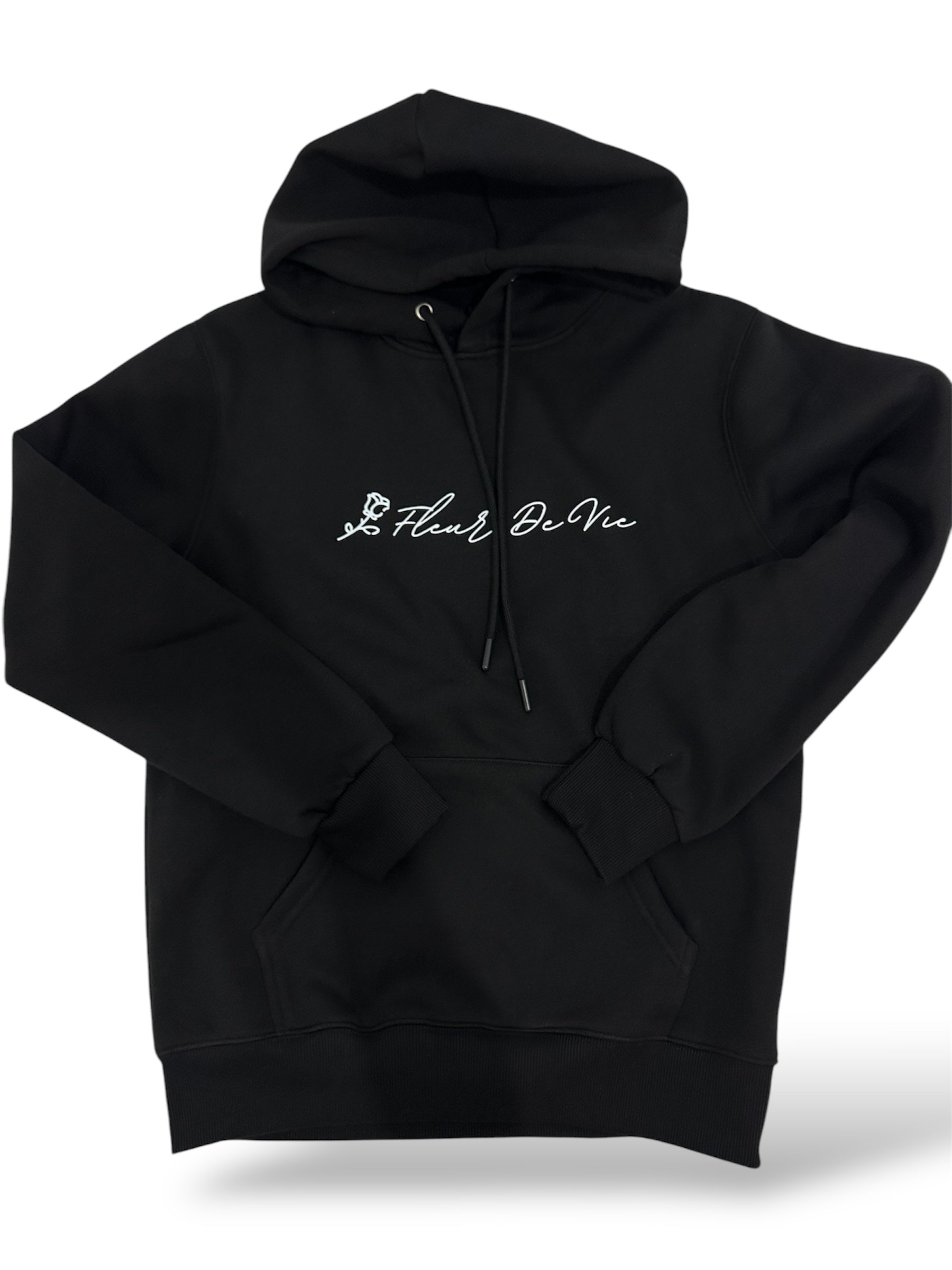 Felpa con cappuccio fleur de vie black