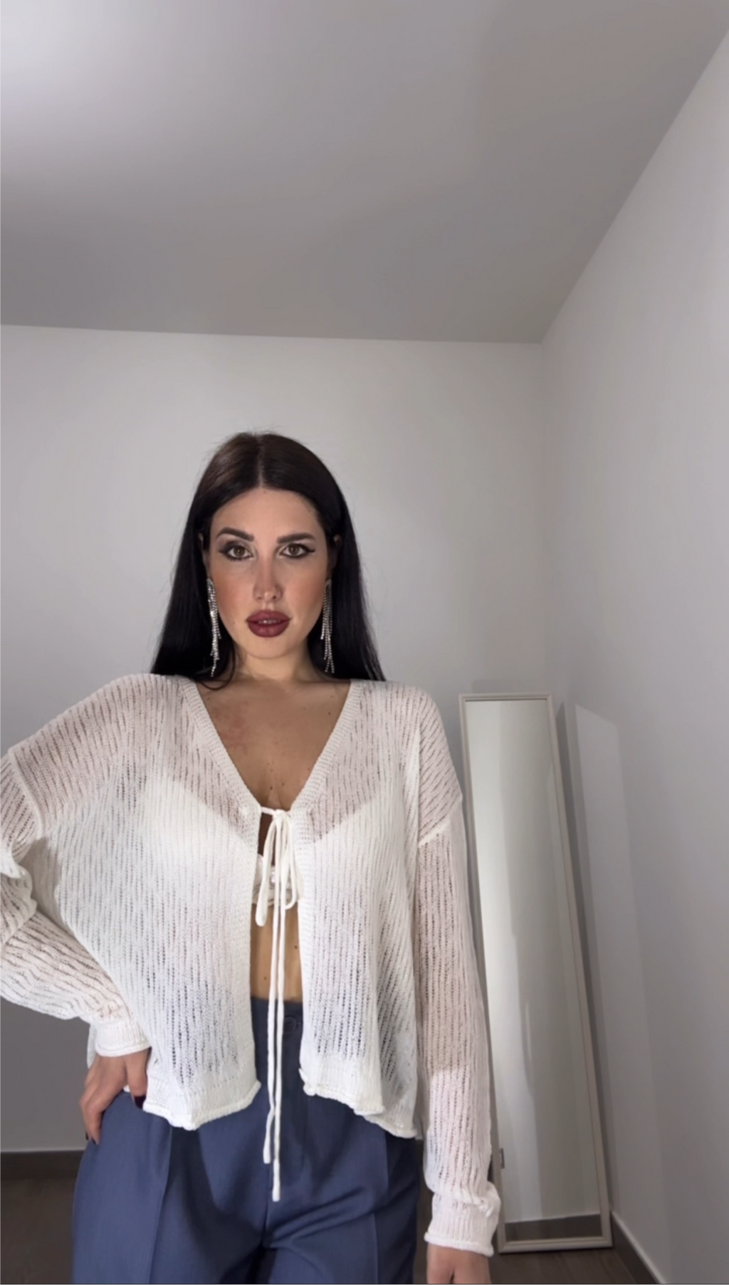 Cardigan in filo donna