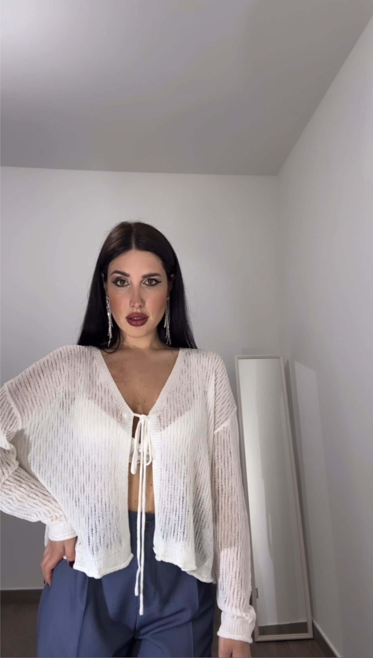 Cardigan in filo donna