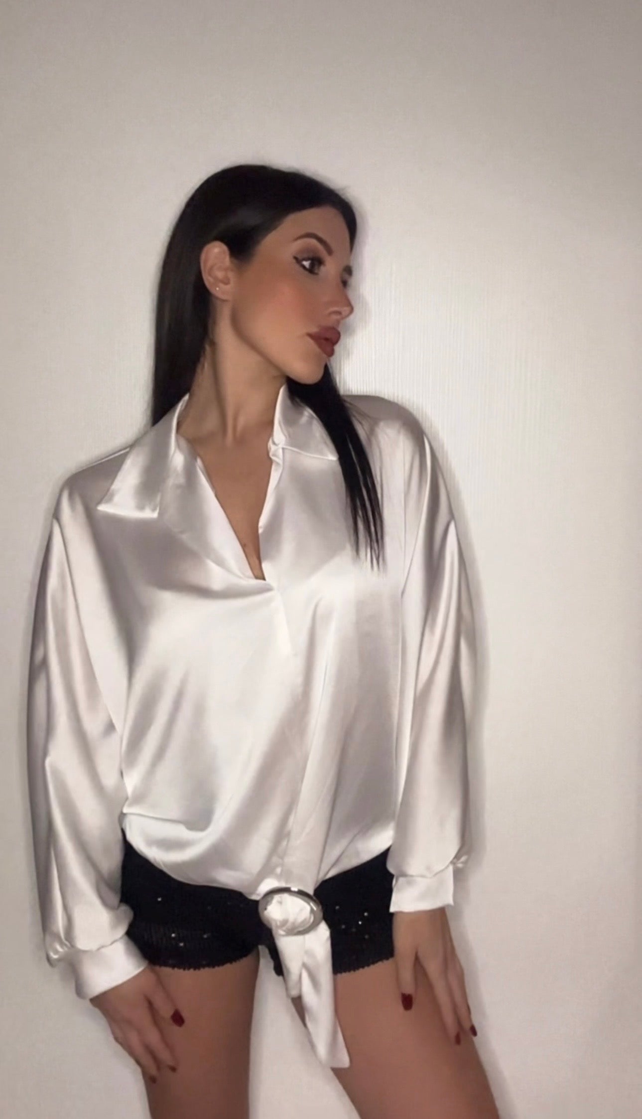 Camicia in Satin Lumière Donna