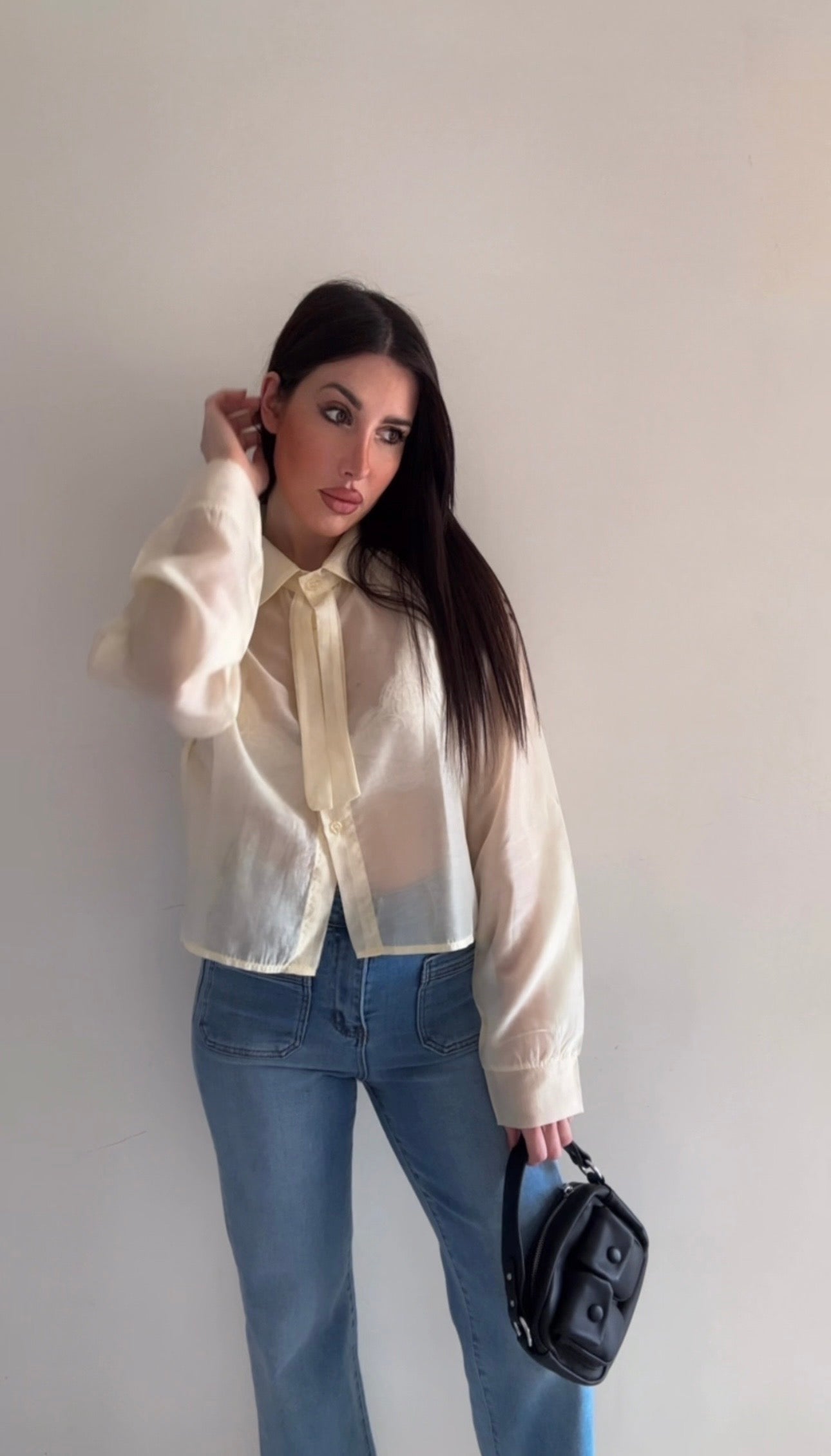 Camicia donna giallo burro chic ✨