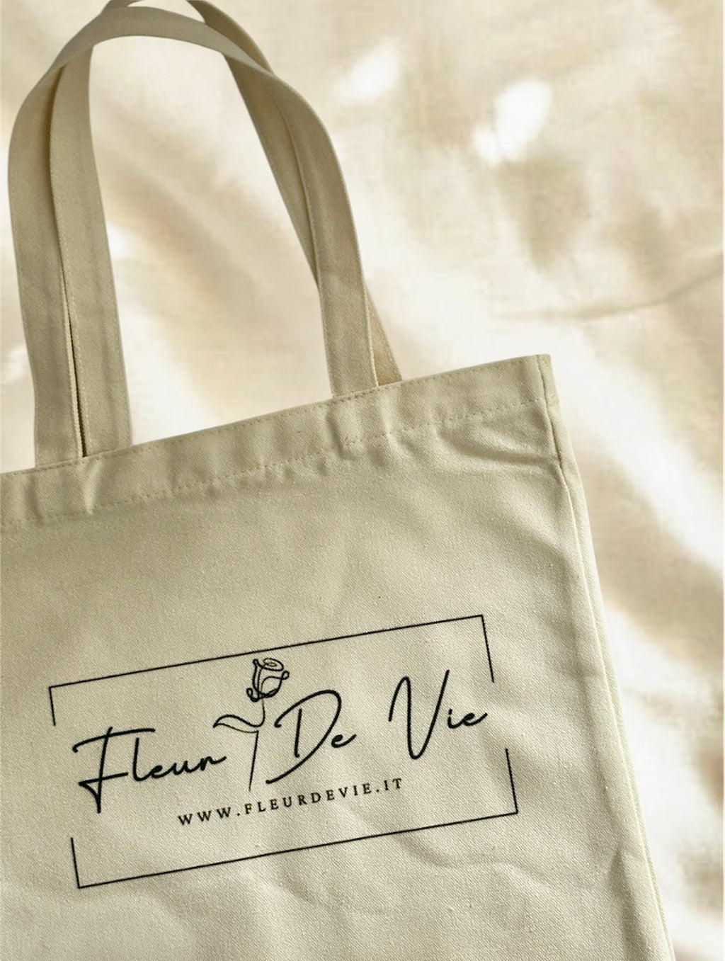 Tote bag in cotone biologico FLEUR DE VIE✨🌹