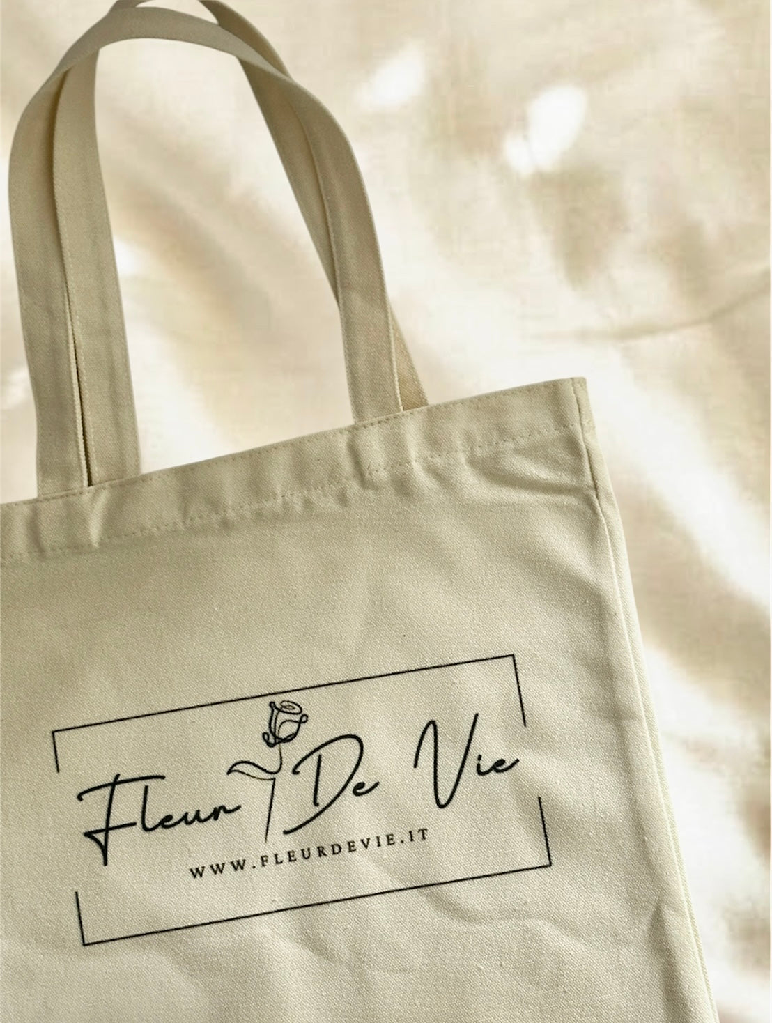 Tote bag in cotone biologico FLEUR DE VIE✨🌹