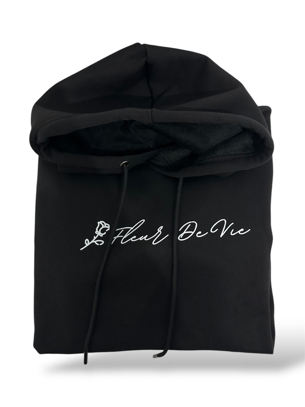 Felpa con cappuccio fleur de vie black