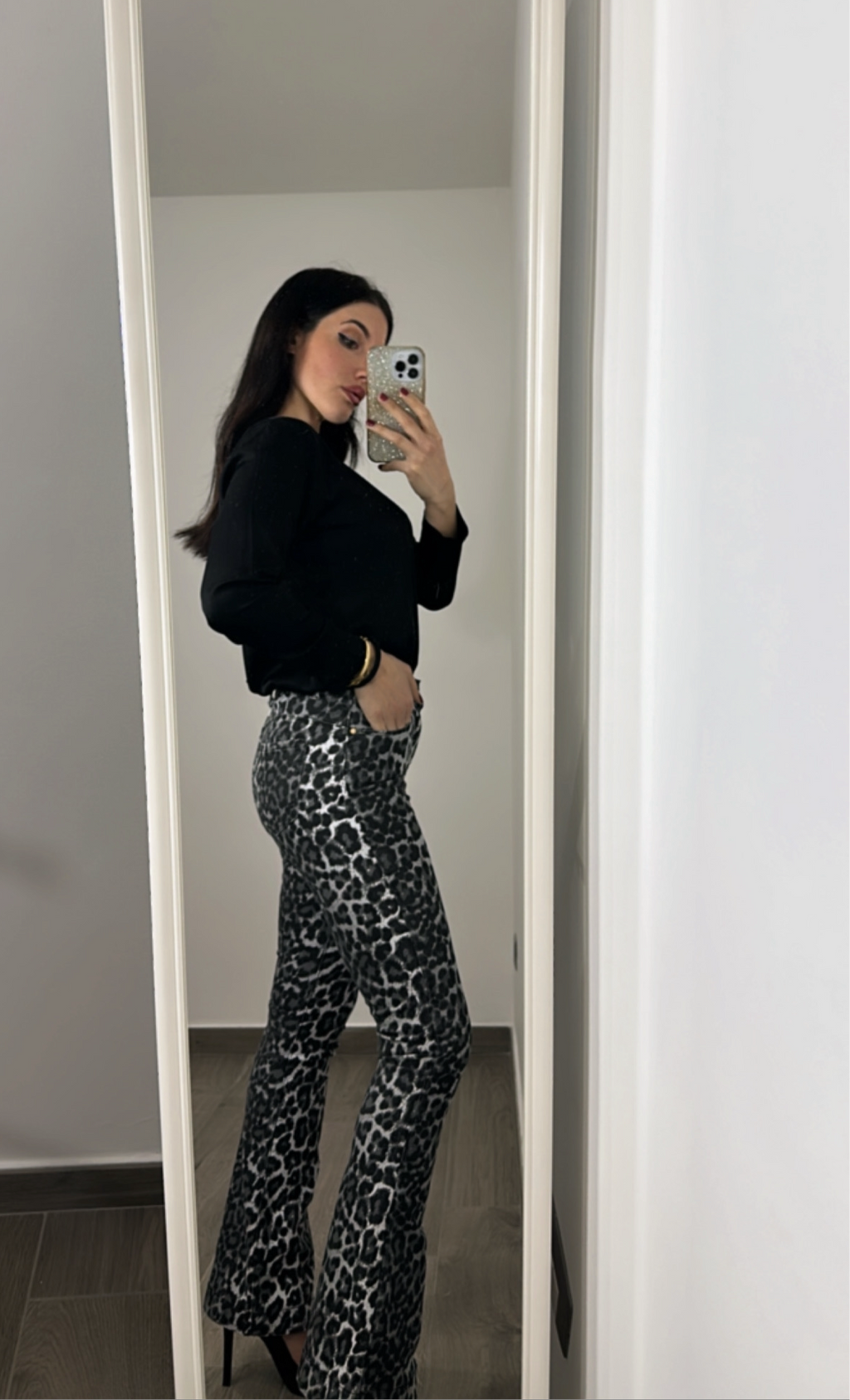 Jeans Flare Animalier