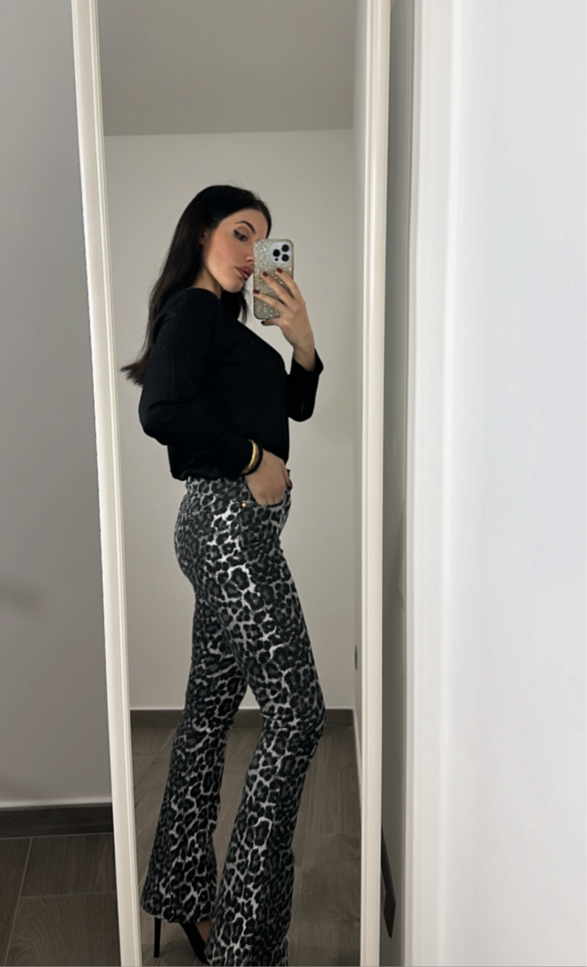 Jeans Flare Animalier