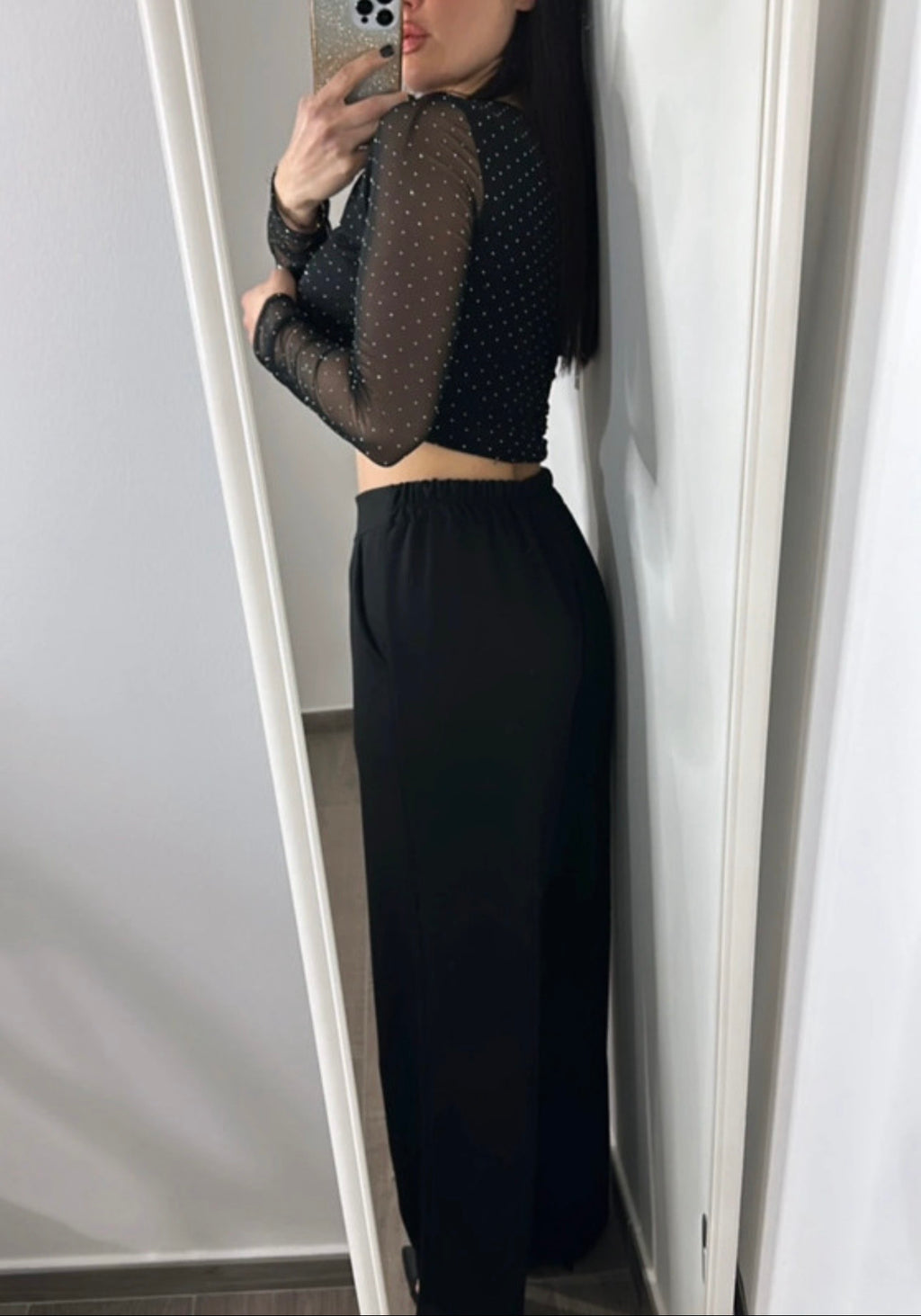Pantalone palazzo donna nero
