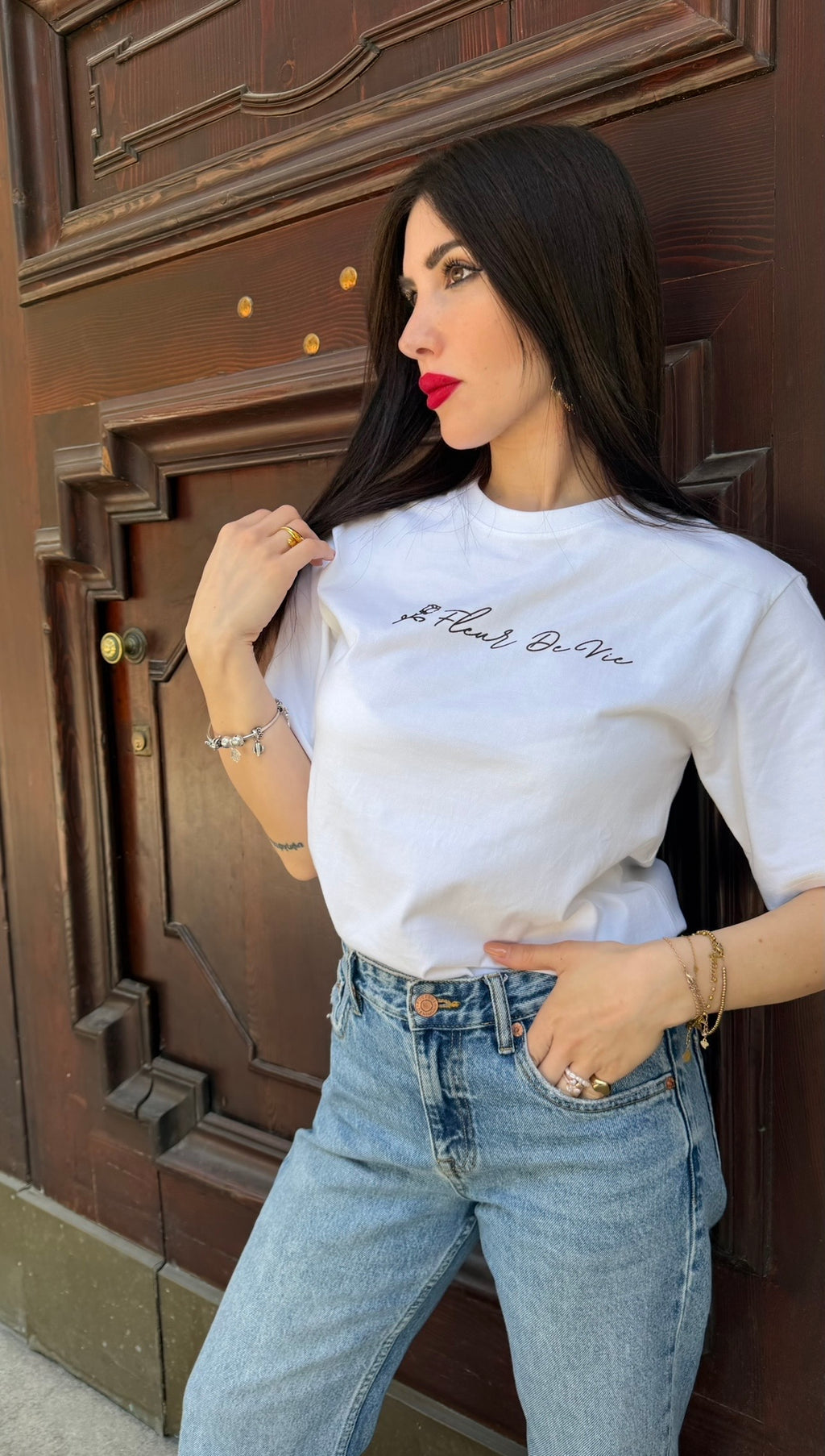 T-shirt donna FLEUR DE VIE logo ✨🌹