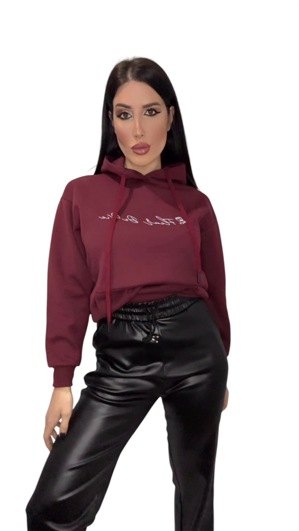 Felpa Fleur De Vie Brand Burgundy