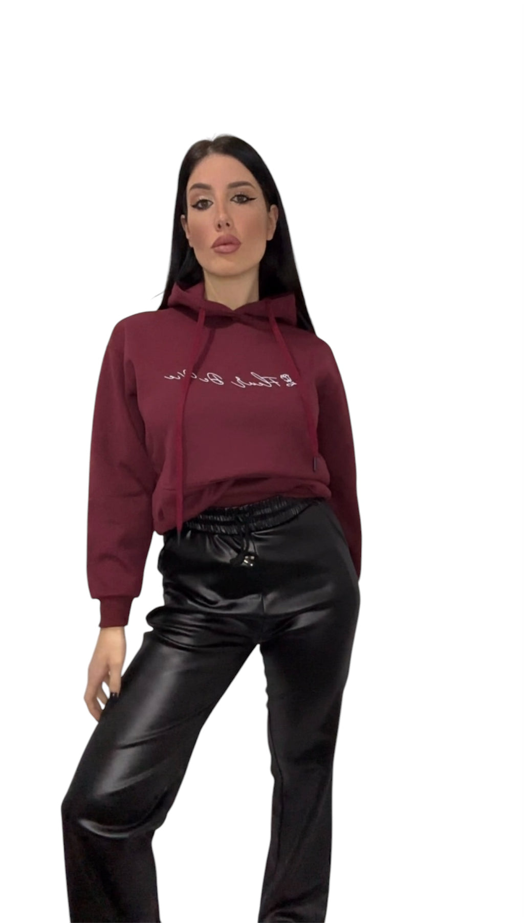 Felpa Fleur De Vie Brand Burgundy